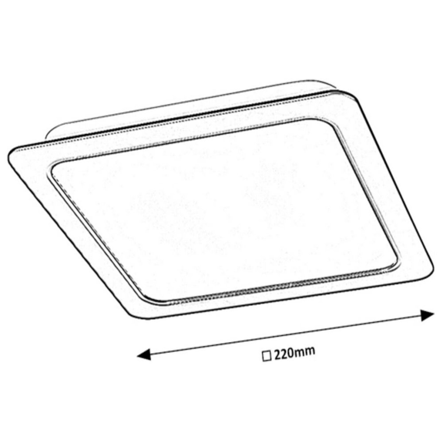 Rabalux - LED beépíthető lámpa LED/24W/230V 22x22 cm