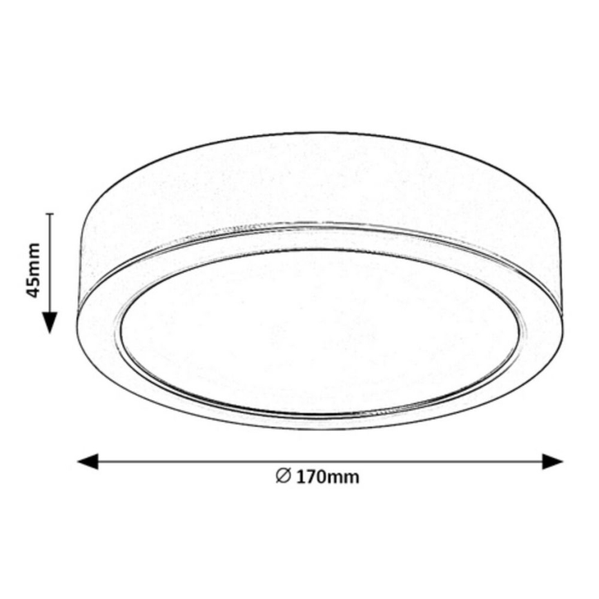 Rabalux - LED mennyezeti lámpa LED/17W/230V átm. 17 cm