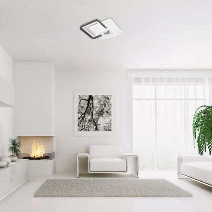 Rabalux - LED dimmelhető felületre szerelhető mennyezeti lámpa LED/48W/230V 3000K/4000K/6000K + távirányító 49,5x49,5 cm