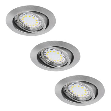 Rabalux - 3 darabos LED süllyesztett lámpatest szett 1xGU10/3W/230V IP40