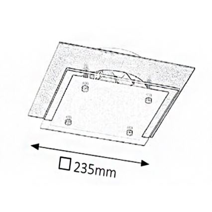 Rabalux - LED Menyezeti lámpa 1xLED/12W/230V