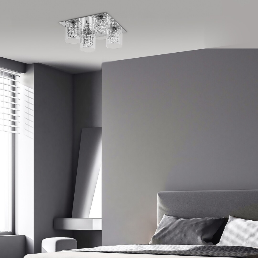 Rabalux - Kristály mennyezeti lámpa 4xG9/40W/230V 37x37 cm