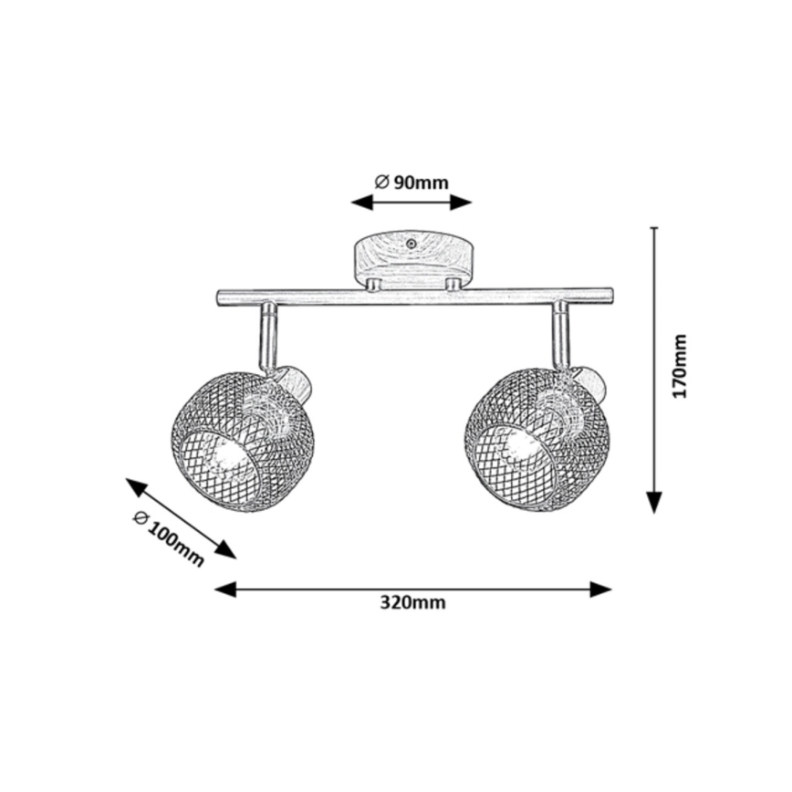 Rabalux - Spotlámpa 2xE14/40W/230V