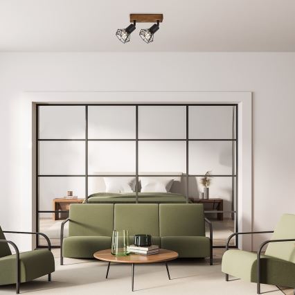 Rabalux - Spotlámpa 2xE14/40W/230V tölgy