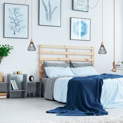 Rabalux - Csillár zsinóron 1xE27/40W/230V fekete/bükk