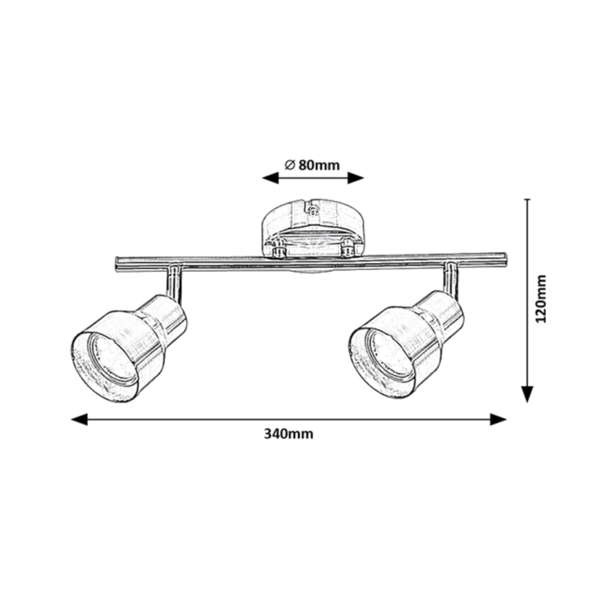 Rabalux - Spotlámpa 2xGU10/50W/230V