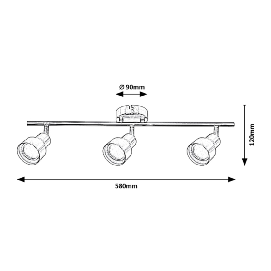 Rabalux - Spotlámpa 3xGU10/50W/230V