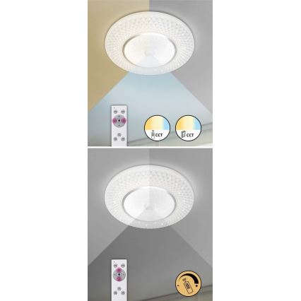 Rabalux - LED fényerőszabályozható mennyezeti lámpatest LED/72W/230V 3000-6500K + távirányítóval, átm. 48 cm