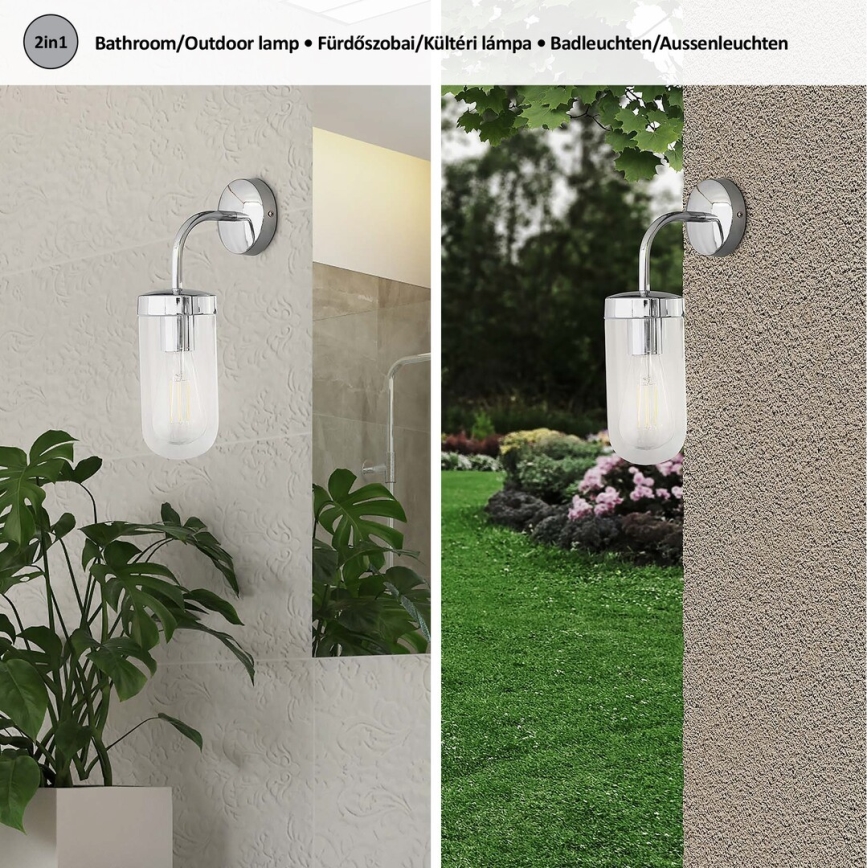 Rabalux - Fürdőszobai fali lámpa 1xE27/60W/230V IP44 fényes króm