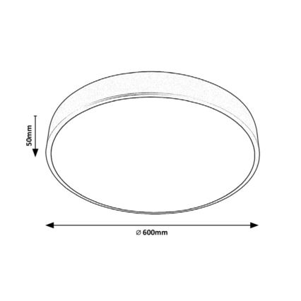 Rabalux - LED dimmelhető mennyezeti lámpatest LED/60W/230V 60 cm + távirányító átmérő 60 cm