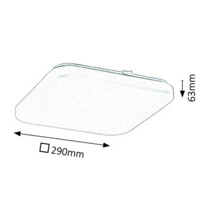 Rabalux - LED mennyezeti lámpatest LED/20W/230V 29x29 cm