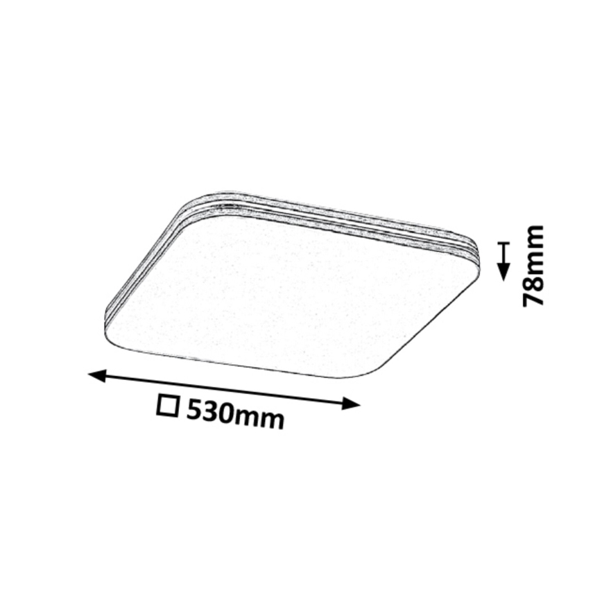 Rabalux - LED mennyezeti lámpa LED/36W/230V négyzetes 53x53 cm