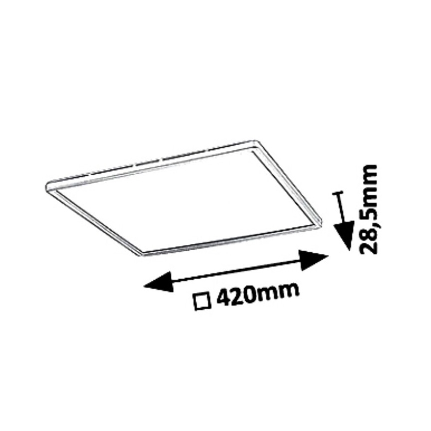 Rabalux - Dimmelhető LED mennyezeti lámpatest LED/22W/230V 42x42 cm