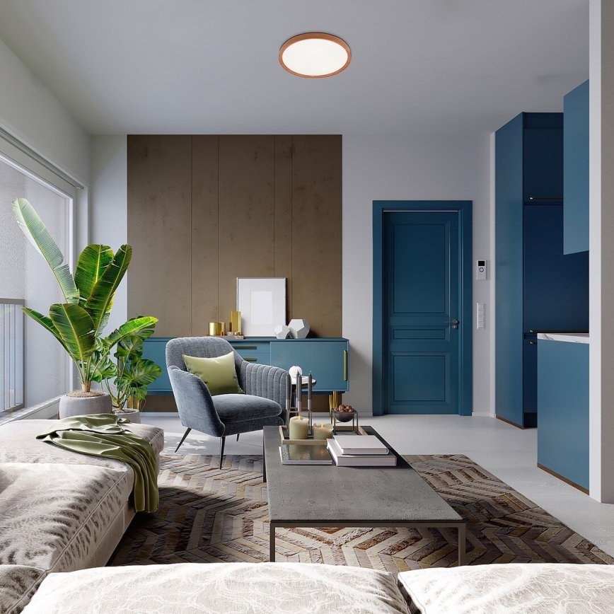 Rabalux - LED Dimmelhető mennyezeti lámpa LED/50W/230V 3000-6500K bükkfa + távirányító