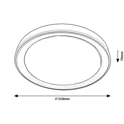 Rabalux - LED RGB dimmelhető mennyezeti lámpa LED/40W/230V 2700–6500K Wi-Fi Tuya átm. 51 cm + távirányító