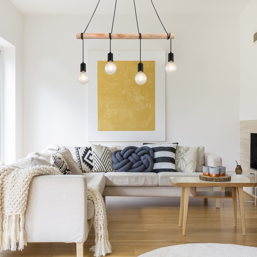 Rabalux - Csillár zsinóron 4xE27/40W/230V Eukaliptusz