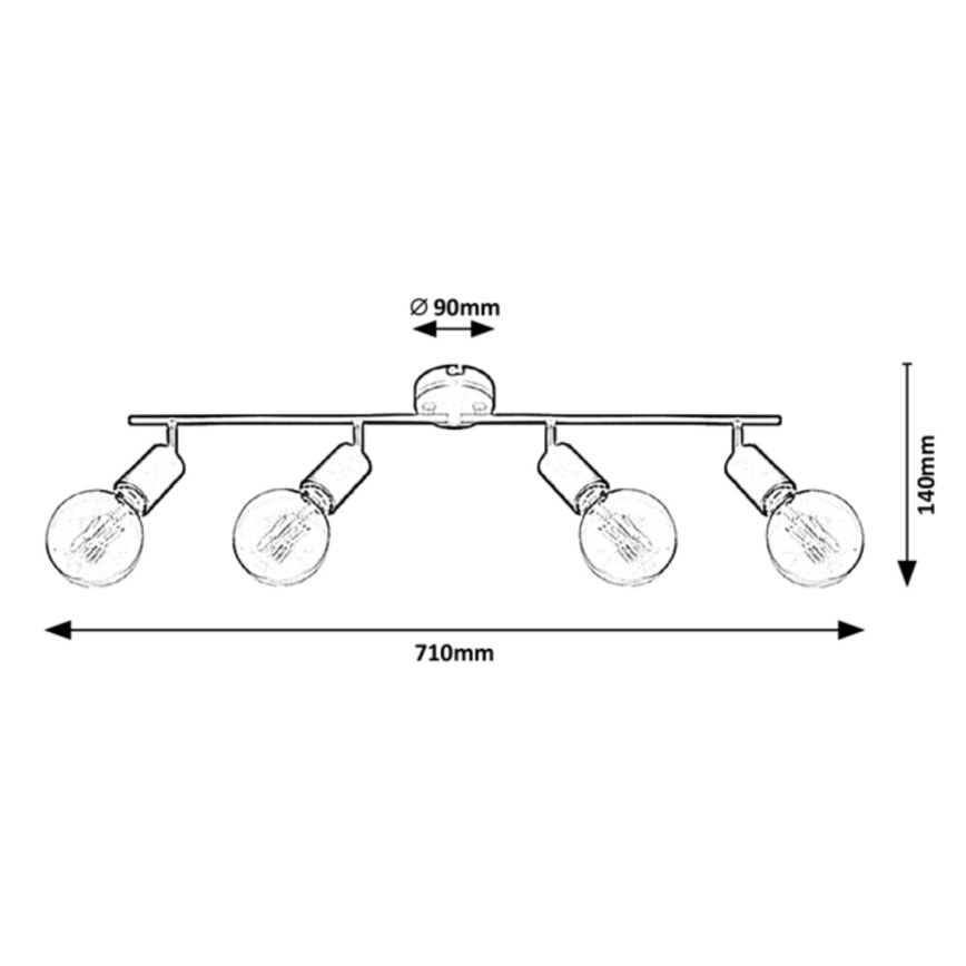 Rabalux - Spotlámpa 4xE27/40W/230V