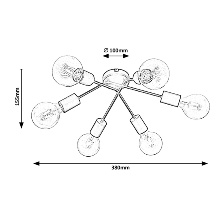 Rabalux - Felületre szerelhető csillár 6xE27/40W/230V