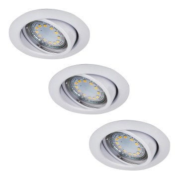 Rabalux - 3xLED beépíthető mennyezeti lámpatest szett 1xGU10/3W/230V IP40