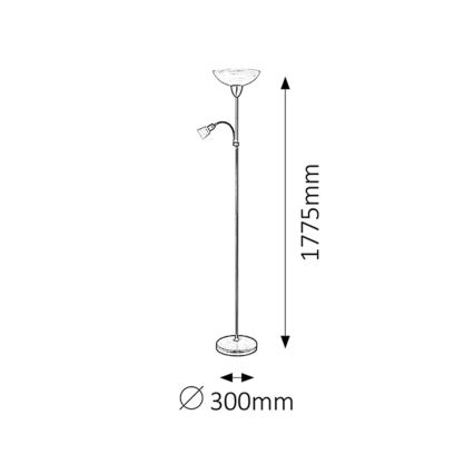 Rabalux - Állólámpa 1xE27/60W+1xE14/40W