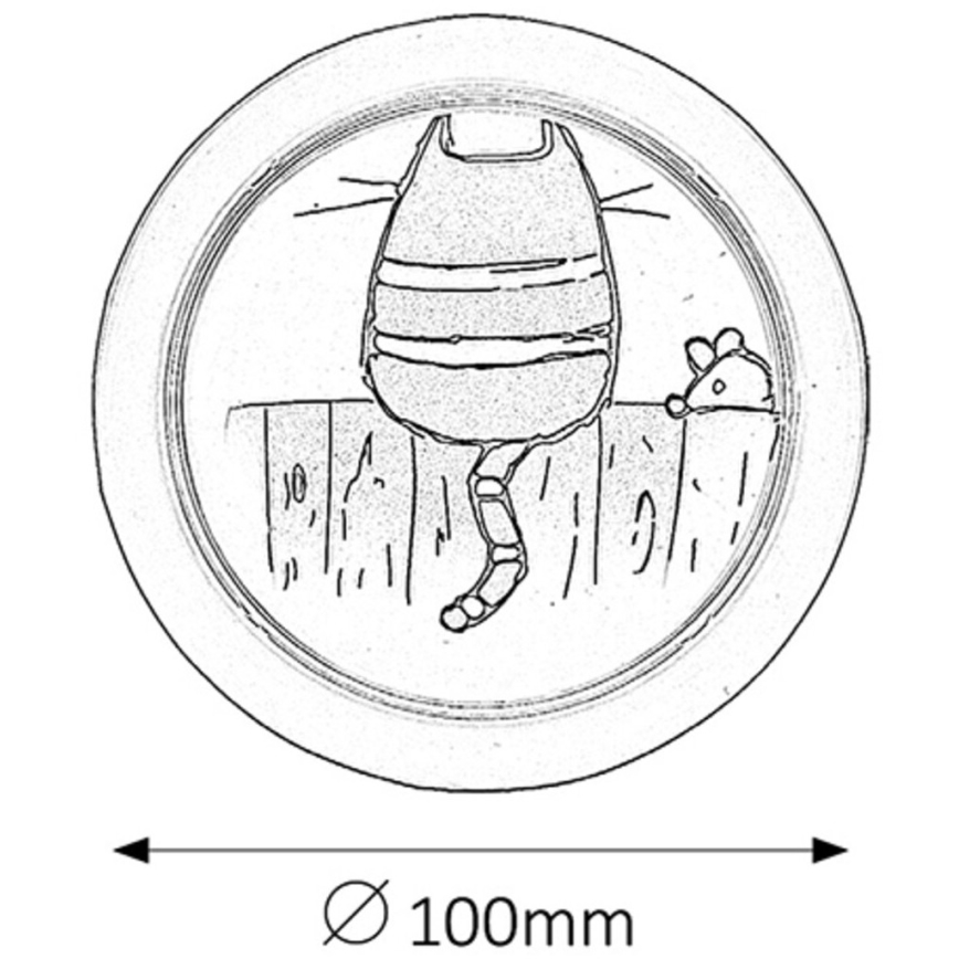 Rabalux - LED Fali gyereklámpa LED/0,3W/2xAA