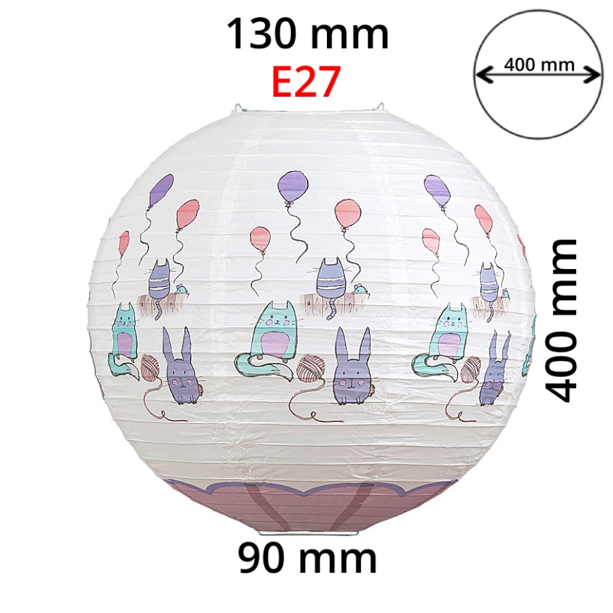 Rabalux 4632 - Gyermekernyő a CATHY E27 gyermekcsillárhoz, átmérő 40 cm