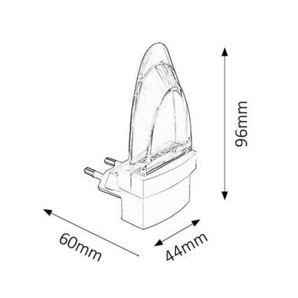 Rabalux - LED konnektoros lámpa 1xLED/0,5W/230V
