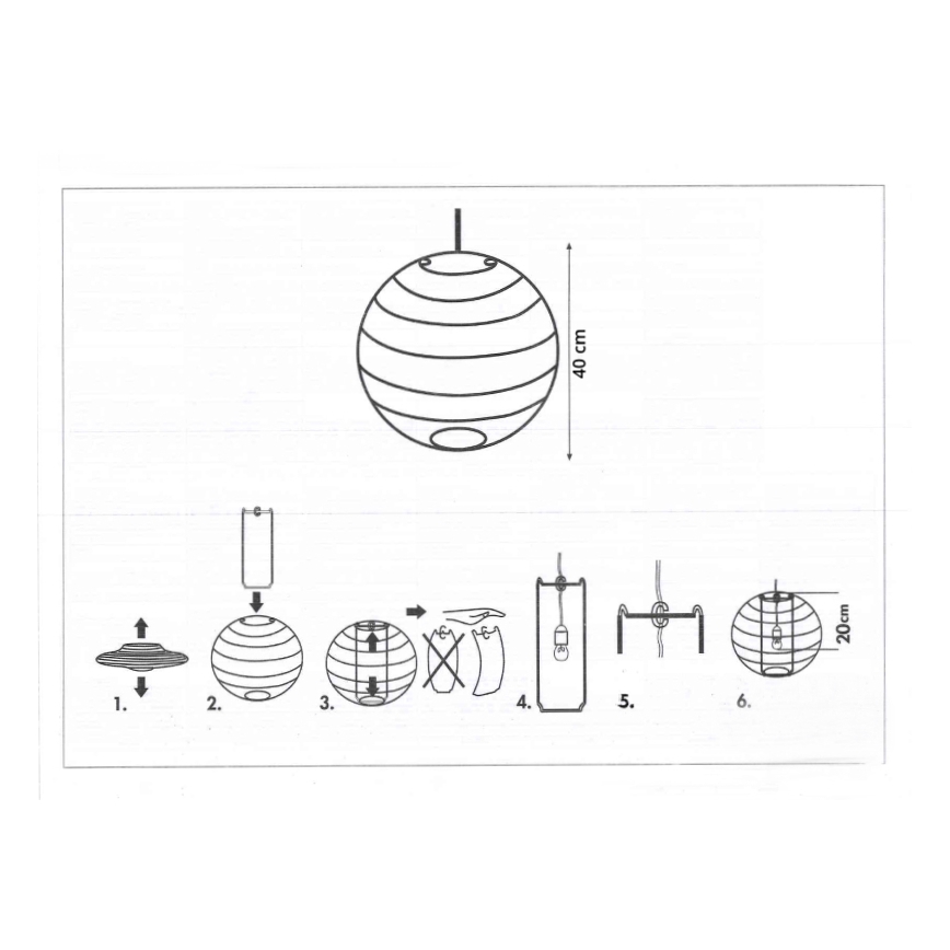 Rabalux 4725 - Árnyékoló a HARMONY LUX E27 csillárhoz, 40 cm átmérőjű