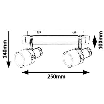 Rabalux - LED Spotlámpa HAROLD 2xLED/5W/230V IP44