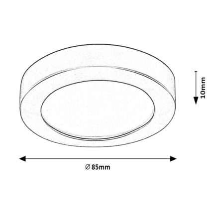 Rabalux - LED fürdőszobai beépíthető lámpa LED/3W/230V IP44 fehér