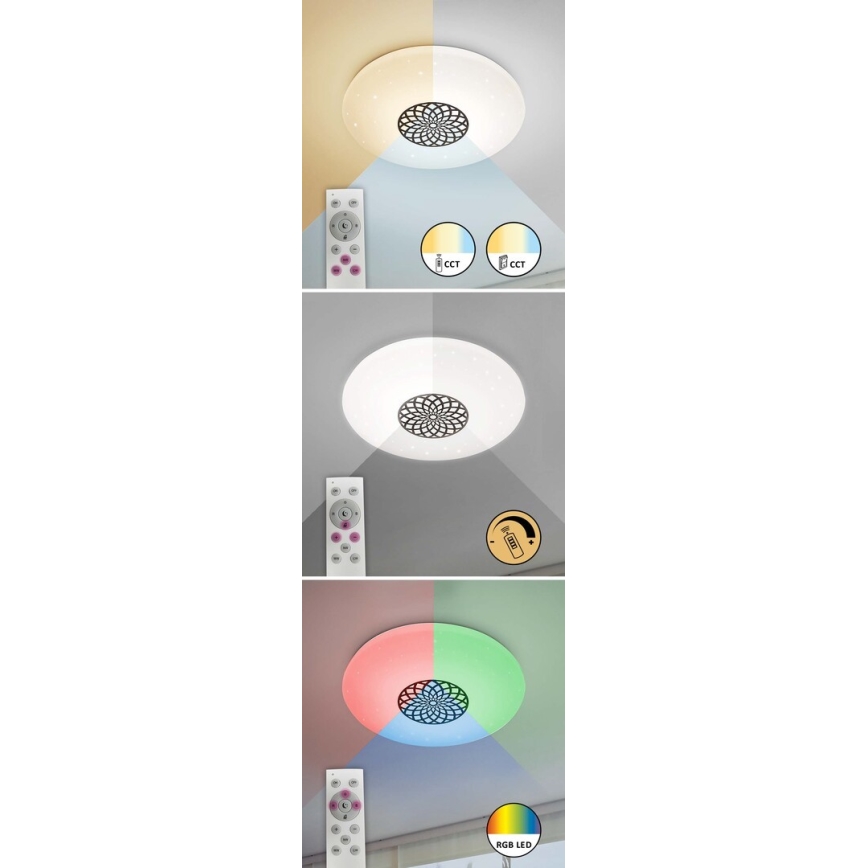 Rabalux - LED RGB dimmelhető mennyezeti lámpa LED/40W/230V 3000-6500K Wi-Fi Tuya 60 cm átmérő + távirányító