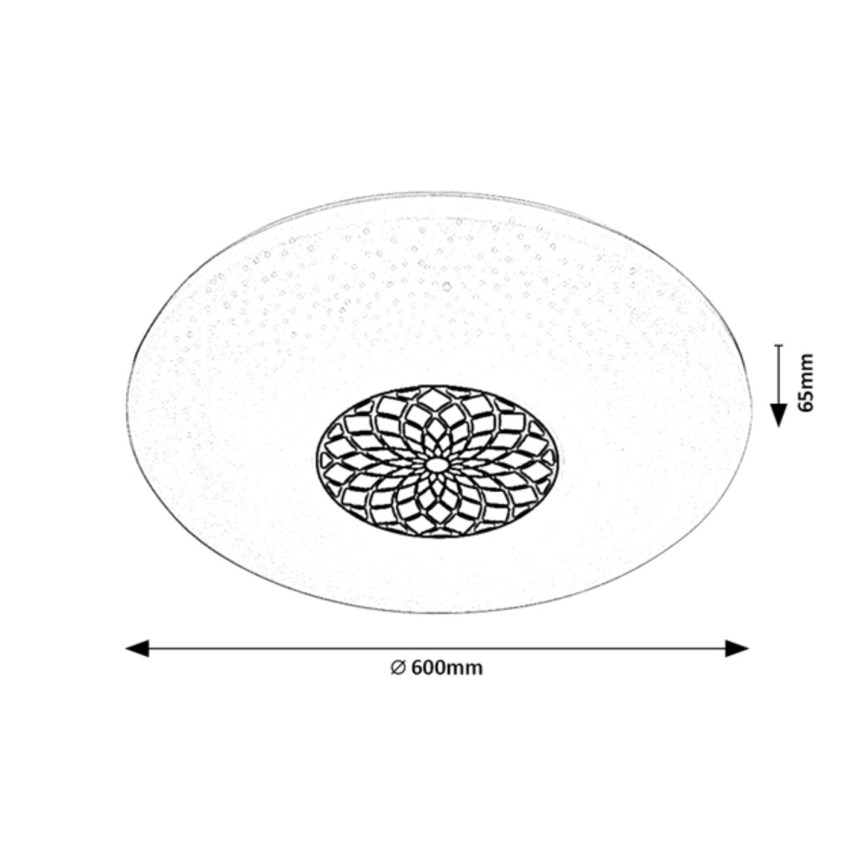 Rabalux - LED RGB dimmelhető mennyezeti lámpa LED/40W/230V 3000-6500K Wi-Fi Tuya 60 cm átmérő + távirányító