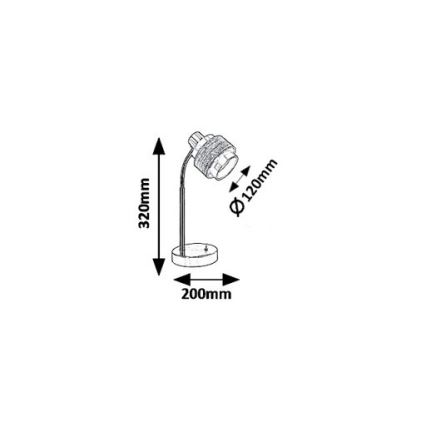 Rabalux 5384 - Asztali lámpa BASIL 1xE14/25W/230V