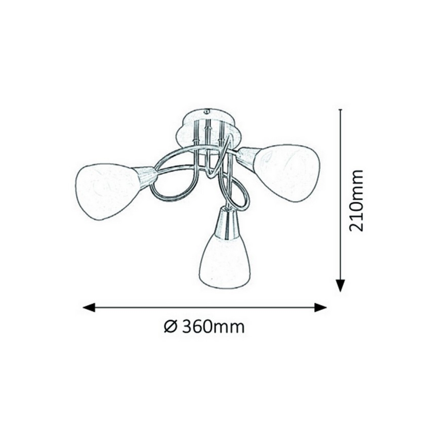 Rabalux - Csillár 3xE14/40W/230V matt króm