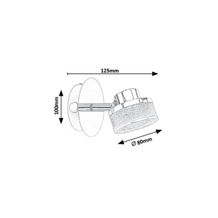 Rabalux - LED Fali spotlámpa LED/5W/230V
