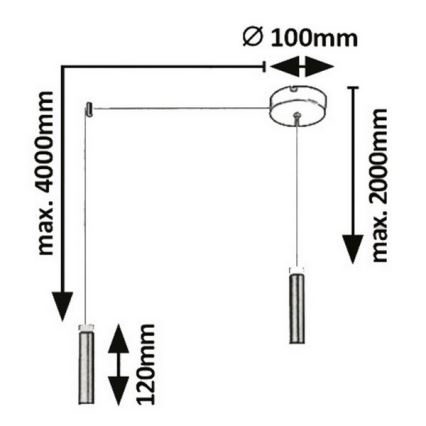Rabalux - LED Csillár zsinóron LED/7W/230V
