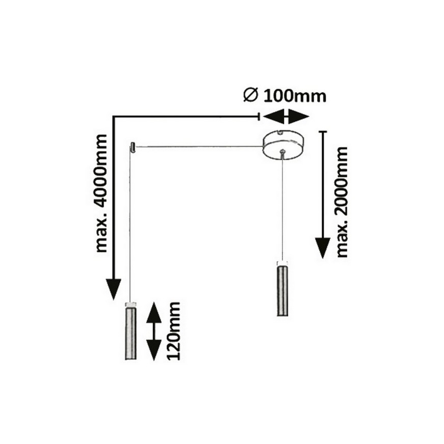 Rabalux - LED Csillár zsinóron LED/7W/230V