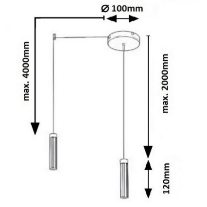 Rabalux - LED Csillár zsinóron LED/14W/230V