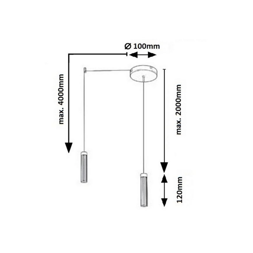 Rabalux - LED Csillár zsinóron LED/14W/230V