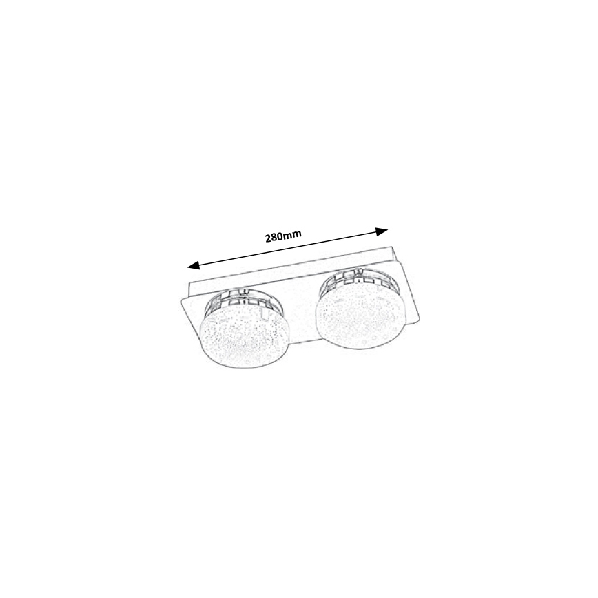 Rabalux - LED mennyezeti lámpatest 2xLED/5W/230V 13x28 cm