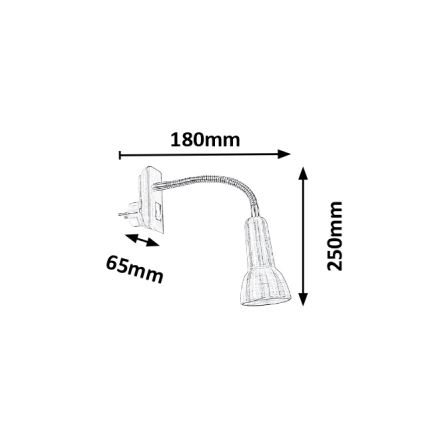 Rabalux - Konnektoros fali lámpa 1xE14/40W/230V