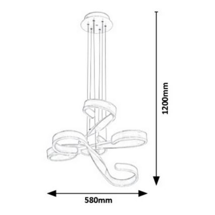 Rabalux - LED Csillár zsinóron 3xLED/8W/230V