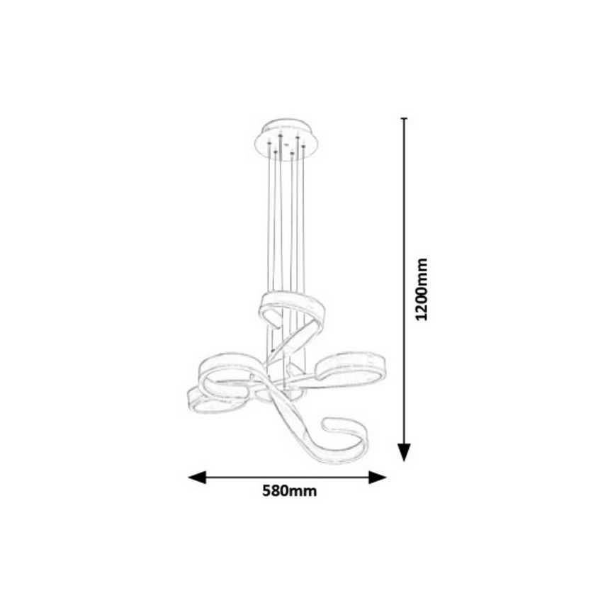 Rabalux - LED Csillár zsinóron 3xLED/8W/230V