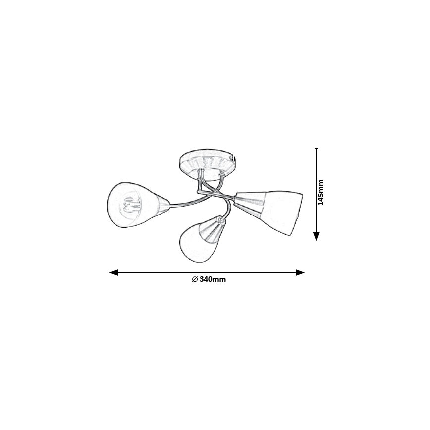 Rabalux - Mennyezeti lámpa 3xE14/40W/230V átm. 34 cm
