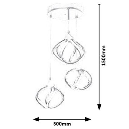 Rabalux - LED Csillár zsinóron LED/50W/230V