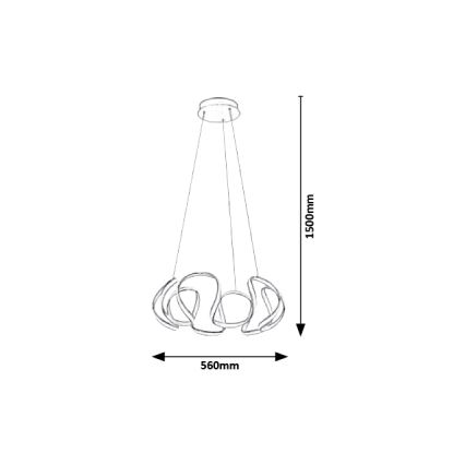 Rabalux - LED Csillár zsinóron LED/38W/230V