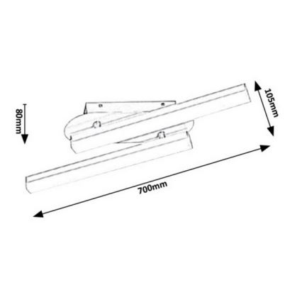 Rabalux - LED Fürdőszobai fali lámpa LED/18W/230V IP44