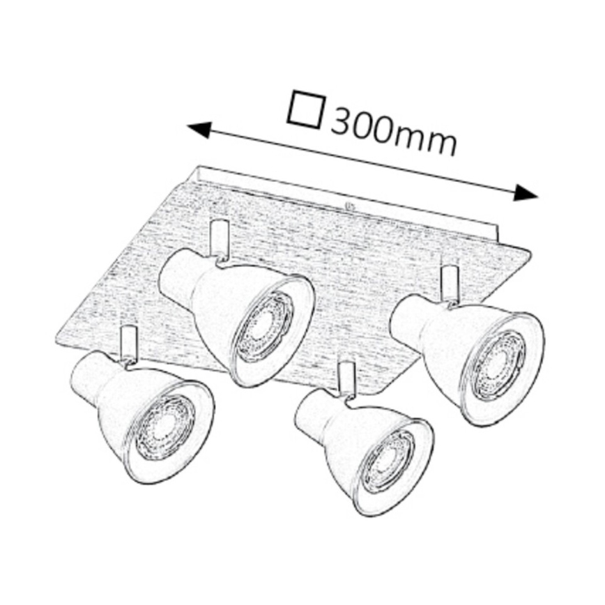Rabalux - Spotlámpa 4xGU10/35W/230V