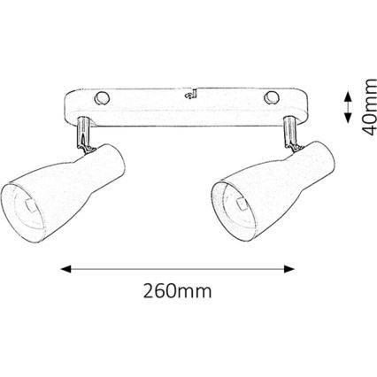 Rabalux - Spotlámpa 2xE27/20W/230V