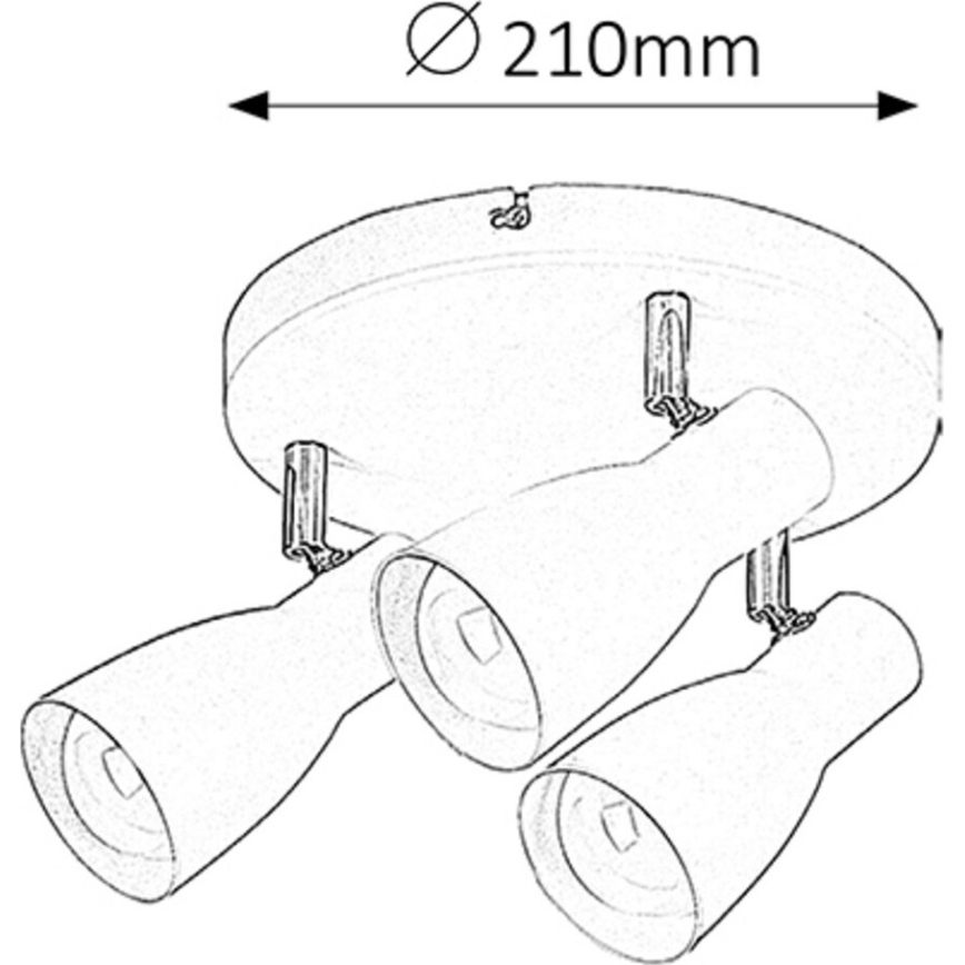 Rabalux - Spotlámpa 3xE27/20W/230V